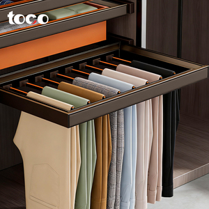 Organizzatore per Armadio con Chiusura Morbida, Porta Pantaloni Estraibile Multifunzionale, Cassetto Scorrevole Multilivello per Gioielli - Product Image 5