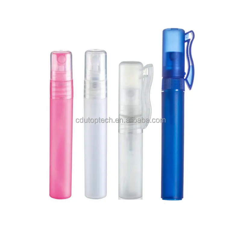 Toptan 5ml 8ml 10ml kalem püskürtücü şişe parfüm örnek PP cep Mini parfüm el dezenfektanı plastik Atomizer sprey şişe