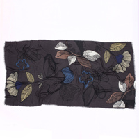Écharpes et châles ethniques en modal twill de qualité supérieure, design personnalisé, 90 g/m², écharpe en modal avec franges sur tous les côtés pour anniversaire, fête ou événement