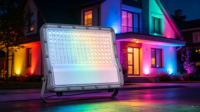 Projecteur LED RGB SMD EVERSTAR 30W-200W IP65 Étanche en Aluminium Garantie 3 Ans Dimmable Montage Mural Angle de Faisceau 90° Haute Performance pour Jardin