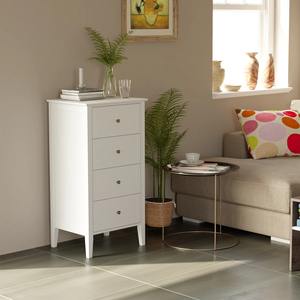 Professionele Design Hoge Kwaliteit Witte Kast Conner Console Tafel Met 4 Lagen Laden Houten Poten Voor Kantoor Woonkamer - Product Image 2