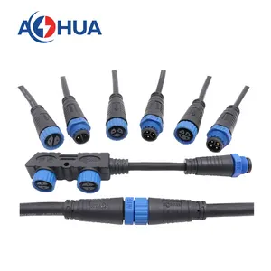 AOHUA Nam Nữ M15 Bộ Chuyển Đổi Dây Kết Nối Cáp Chống Nước Cho Nguồn Điện