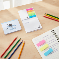 Meilleures ventes en gros de papeterie personnalisée : Blocs-notes adhésifs 2-en-1, autocollants adhésifs, blocs-notes en papier PET 5 couleurs