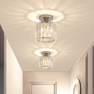 Lámpara de Techo LED de Diseño Circular con Base de Hierro y Cristal K9, Estilo Nórdico Moderno, Acabado Dorado Cromado, para Decoración del Hogar - Product Image 2