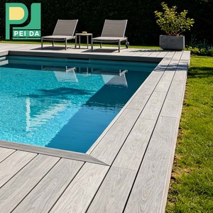 Dalles de terrasse en composite WPC recyclé, imperméables, style traditionnel, pour bateaux et yachts, système de pose à clipser, pour jardin - Product Image 1