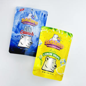 Wholesale Custom Printed Food-Grade Smell Proof Resealable Soft Candies BOPP Stand up Pouch Candy Bags Hanging Hole Clear Window - Product Image 1