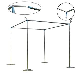 Arco di nozze portatile in acciaio inossidabile a quattro Post | Pergolato da spiaggia all'aperto con facile montaggio per la decorazione di nozze di destinazione - Product Image 3