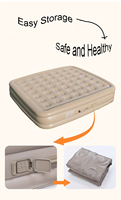 Matelas de Camping Gonflable avec Pompe Intégrée, Matelas Gonflant Surface Améliorée, Tapis Portable, Lit Gonflable pour Extérieur Intérieur