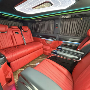 Accessori Interni per Van Executive Vito in Lega di Alluminio Portatile, Sedile Aero di Lusso in Pelle Caramello Impermeabile con LED Cielo Stellato Blu - Product Image 5