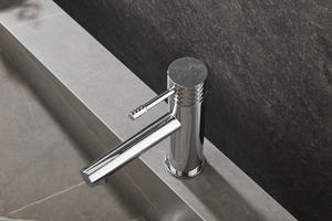 Diamant coupe <span class=keywords><strong>joint</strong></span> salle de bain bassin <span class=keywords><strong>robinet</strong></span> monotrou poignée Chrome navire évier pont monté <span class=keywords><strong>robinet</strong></span> pour vanité métal Pop up vidange - Product Image 3