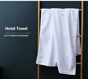 Ensemble de serviettes de bain en coton tissé 100% avec logo personnalisé, 400-350 g/m², sans ourlet, séchage rapide, antimicrobien, écologique, pour hôtel, salle de bain, 5 pièces - Product Image 4