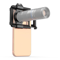 Apexel M17 Amélioré 37mm Clip d'objectif universel double filetage pour téléphone, support réglable pour objectif d'appareil photo de smartphone