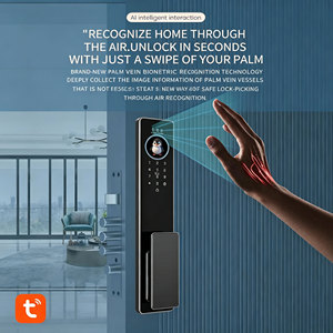 Glomarket Fully Automatic Smart Door <b>Lock</b> Palm Vein 3D Facial Recognition TUYA APP Remote Video Smart <b>Lock</b> for Home Apartment - Product Image 2