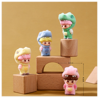 Figurines de dinosaures en résine floquées, mignonnes et de style dessin animé, jouets 3D, fabrication de figurines d'animaux, pour fêtes, cadeaux de fête, cadeaux pour enfants, sacs surprises