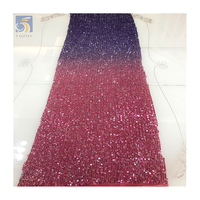 Tissu à paillettes dégradé irisé de qualité supérieure YX2704, tissu à paillettes brillant extensible en maille, vente en gros