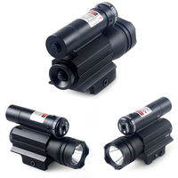 Laser Sight Merah Profil Baru dengan Lampu, Dapat Disesuaikan Atas Bawah Kiri Kanan, Tahan Guncangan, Laser Pointer untuk Kegiatan Luar Ruangan, Berkemah, Mendaki Gunung