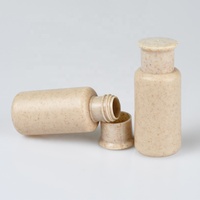 Bouteilles cosmétiques rechargeables bio écologiques 30ml - 500ml, bouteilles de shampoing biodégradables en paille de blé pour articles de toilette d'hôtel, gel douche, savon pour les mains