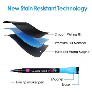 Feuille de <span class=keywords><strong>tableau</strong></span> blanc magnétique noir pour réfrigérateur Petit réfrigérateur <span class=keywords><strong>Tableau</strong></span> blanc magnétique pour cuisine - Product Image 3