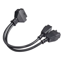 Cable de Conexión de Diagnóstico OBD2 Plano y Delgado, Macho a Hembra, Chrysler 12+8 Pines, para Herramienta de Diagnóstico e Interfaz de Conector