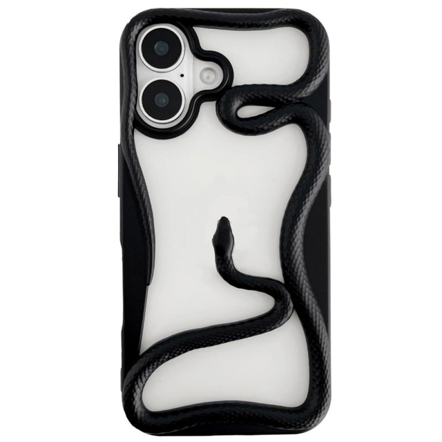 smartphone case for apple 14pro 13 12 Luxury Design 3D Snake Hollow Dissipate Heat Phone Cover For iPhone 16 15 Pro Max