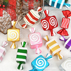 Damai Christmas Red and White Candy Shaped Christmas <b>Tree</b> Ornaments Set for 2025 Christmas Festival Luxury Party Supplies - Product Image 3