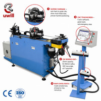 Machine de cintrage automatique à double tête UWILL DW-25CNC-3A-2S pour tubes d'échappement en acier inoxydable, avec moteur pour appuie-tête de voiture