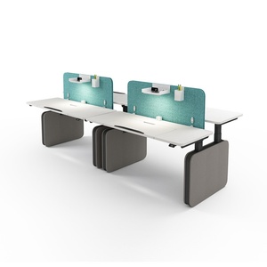 Modern 4-6 Person Standing <b>Workstation</b> Electric Height Adjustable Office Furniture for Home or Office Use - Product Image 5