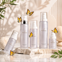 Pots de crème pour le visage vides de 20/30/50g, soin de la peau, en plastique AS givré à double paroi épaisse, pot de crème pour le visage de luxe avec couvercle