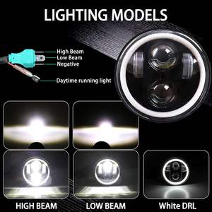 OVOVS 5,75 pulgadas LED blanco Halo DRL faro 5-3/4 pulgadas motocicleta faro para Harley Sportster Iron 883 Dyna Street - Product Image 2