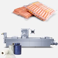 Machine d'emballage thermoformante flexible pour saucisses, Empacadora De Salchichas, machines d'emballage sous vide thermoformantes pour saucisses