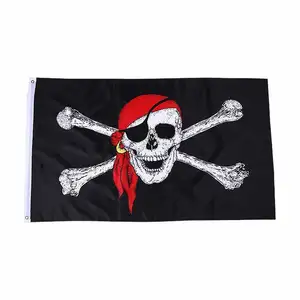 3x5 Ft Cheap Custom Flag Full Color Printed 100% Polyester Wholesale Pirate Flags Banners