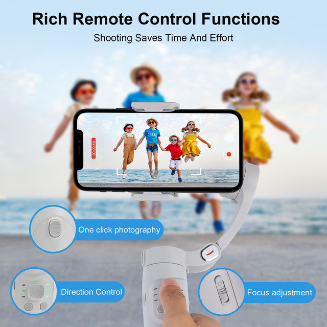 OEM M1 3 Axis Handheld Gimbal Stabilizer with AI Face Tracking Foldable Tripod for iPhone Android Live Streaming Vlog