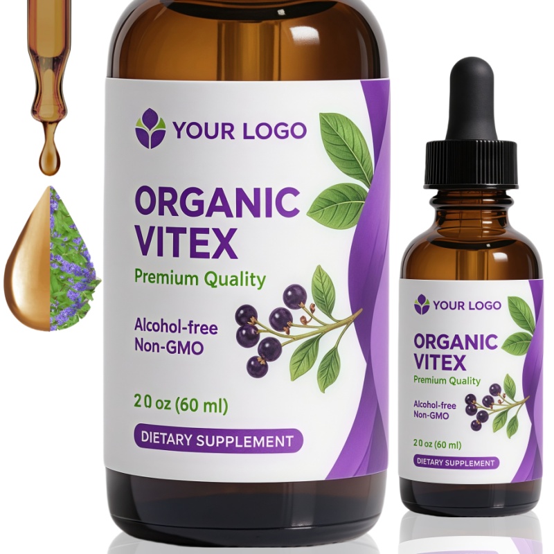 Экстракт семян ягод частной торговой марки Chasteberry Cheste Tree Inositol Agnus Castus Vitex жидкие капли для женщин гормональный баланс