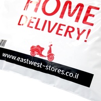 Bolsas térmicas de pe con asa de plástico, aislamiento de logotipo personalizado, entrega de helados y pizza, novedad