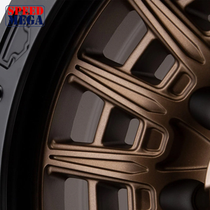 ล้อแม็กซ์ออฟโรด Speed Mega Bronze Mesh แบบ Beadlock สีดำ น้ำหนักเบา สำหรับรถบรรทุก SUV รถยนต์ ขนาด 17 18 19 20 นิ้ว - Product Image 6