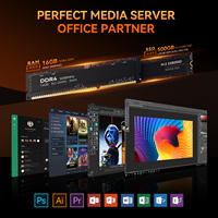 Komputer Mini Intel N100 N150 Kompak Baru dengan Prosesor Quad Core, Memori DDR4 16GB, Penyimpanan SSD, Windows 11 Pro Office Home