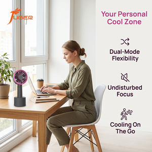 Ventilateur de table compact et silencieux en gros avec logo personnalisé pour cadeau promotionnel, ventilateur silencieux rechargeable par USB - Product Image 2