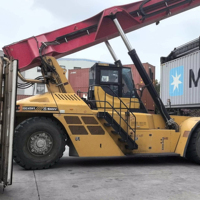 Occasion, état parfait, 2021, original SANY SRSC45, transpalette télescopique de 45 tonnes, équipement logistique de manutention de conteneurs.