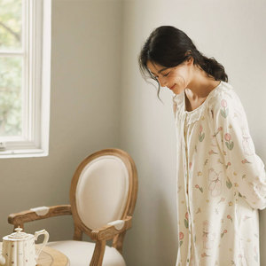 Abbigliamento <span class=keywords><strong>da</strong></span> casa autunno-inverno in <span class=keywords><strong>cotone</strong></span> spazzolato nuovo 100% <span class=keywords><strong>da</strong></span> donna | <span class=keywords><strong>Camicia</strong></span> <span class=keywords><strong>da</strong></span> <span class=keywords><strong>notte</strong></span> e pigiama a maniche lunghe, caldo Comfort - Product Image 3