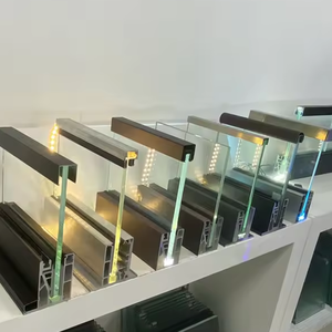 Barandilla de Vidrio con Canal en U de Aluminio, Pasamanos para Terraza, Abrazadera de Vidrio sin Marco, Accesorios para Barandilla - Product Image 6