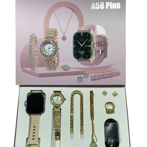 Đồng hồ thông minh Tiktok A58 Plus nữ trang sức kim cương <span class=keywords><strong>8</strong></span> trong <span class=keywords><strong>1</strong></span>, hỗ trợ gọi điện, thể thao, theo dõi sức khỏe, mặt vuông - Product Image 5