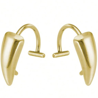 Vampire Fang Lip Ring Silver Fangs Clip-On Body Piercing Dents pour Goth Cosplay