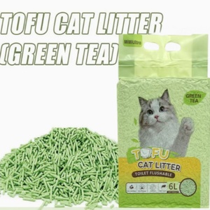 Litière pour chat durable, facile à nettoyer, faible dispersion, litière pour chat en tofu jetable dans les toilettes - Product Image 1