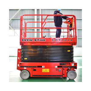 Plateforme de travail aérienne mobile hydraulique à ciseaux électriques autopropulsée avec système de protection contre les surcharges - Product Image 6