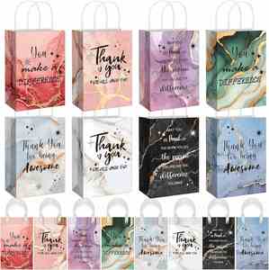 ถุงกระดาษคราฟท์สีขาว น้ำตาล ดำ พิมพ์โลโก้ตามสั่ง สำหรับใส่ของช้อปปิ้ง อาหารเดลิเวอรี่ ของกลับบ้าน ของขวัญ พร้อมหูหิ้ว - Product Image 3