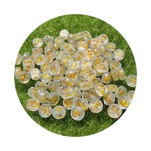 Mejor precio, 100 Uds., pigmento redondo plano con purpurina, oro transparente, abalorios del alfabeto inglés, cuentas de letras de plástico para pulsera DIY - Product Image 4