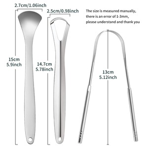 Grattoir à langue, nettoyeur de langue en acier inoxydable, brosse à langue, planche à gratter la langue, brosse de nettoyage buccal, grattoir à langue - Product Image 4