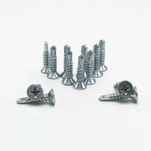 Full Size Custom Blue White Color Carbon Steel Fasteners Cross Recessed CSK Head Self Drilling <strong>Screw</strong> - Product Image 1