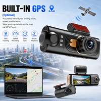 Caméra de tableau de bord 4K à 3 canaux avec Wi-Fi et GPS, enregistreur de voiture avec surveillance de stationnement 24h/24, boîte noire automobile, vente chaude