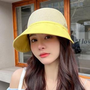 Women's Breathable Wide Brim Sun <b>Hat</b> Bucket <b>Hat</b> For Beach Travel Spring Autumn Gray - Product Image 4